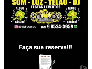 Contrate Som Luzes DJ e Karaok Braslia DF Set D Indt E Abastecimto Servicos para festas infantis e eventos no [***] 