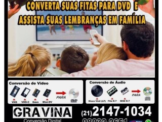 Conversão VHS, VHS-C, 8mm Hi8 e MiniDV para DVD, HD PENDRIVE Botafogo - Assistência técnica e conserto de eletrônico 