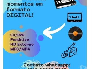 Conversão de fitas VHS, filmadoras e DVDs! Porto Alegre Centro - Assistência técnica e conserto de eletrônico 