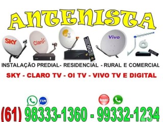 Antenista Planaltina Sky - Claro Tv - Oi - Digital Brasília Centro - Serviços especializados 